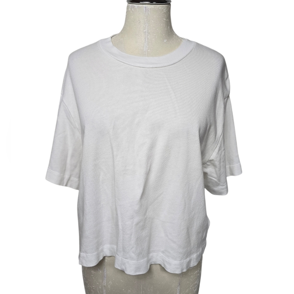 Gap Optic White Boxy Crop T Short Sleeves Shirt S